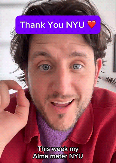 And to that student I ask: Did NYU teach you nothing? fuzzy purple